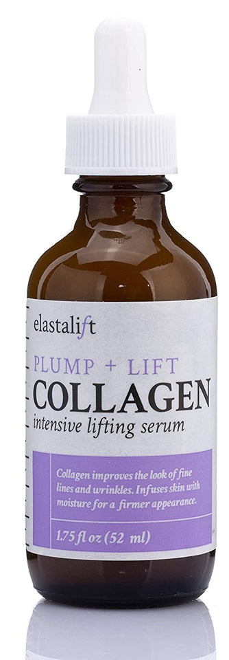 Collagen Lifting, Plumping, Firming Serum Anti-Aging Collagen Serum for Face Improves Elasticity, Evens Skin Tone, Plumps, Lifts Sagging Skin Non-Greasy Wrinkle Serum By Elastalift (1.7oz)