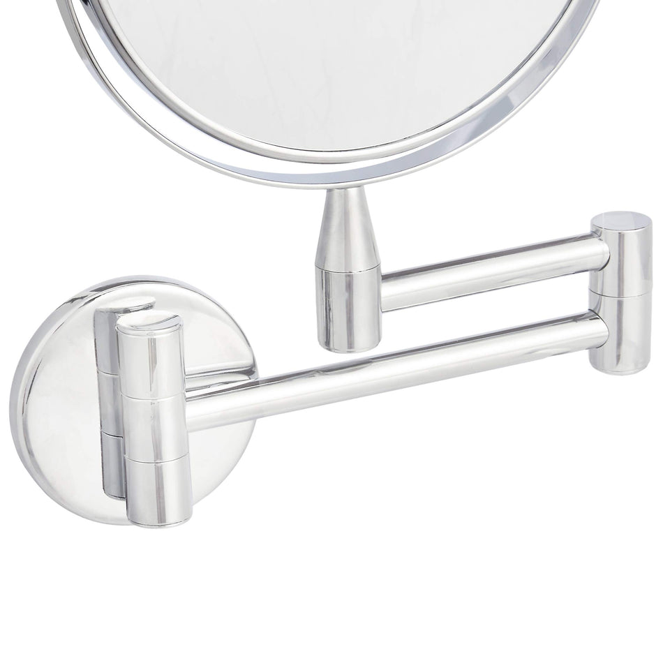 Amazon Basics Wall-Mounted Vanity Mirror - 1X/5X Magnification, Chrome