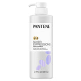 Pantene Silver Expressions, Purple Shampoo and Hair Toner, Pro-V for Grey and Color Treated Hair, Paraben Free, Lotus Flowers, 17.9 Fl Oz
