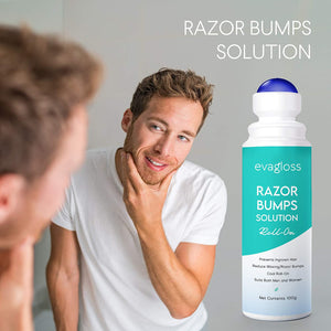 Evagloss Bumps Solution- After Shave Repair Serum for Ingrowns and Burns, Dark Spot Corrector Skin Lightening, Roll-On for Men and Women -100g