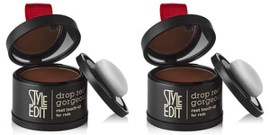Style Edit Root Touch Up Powder, to Cover Up Dark Roots and Grays Between Salon Visits, Water Resistant, Non-Sticky, Compact And Mess-Free, Medium Red Hair Color (Pack of 2)