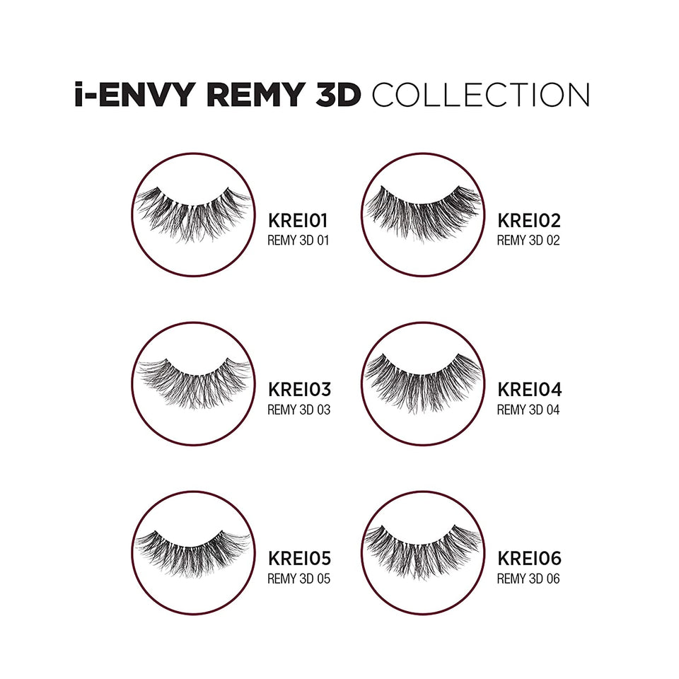 i-Envy Remy 3D Collection, Invisible Band, 100% Human Hair (3 PACK, KREI05)