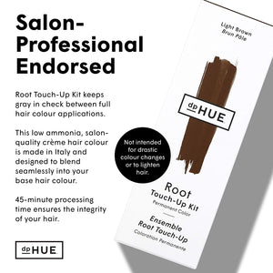 dpHUE Root Touch-Up Kit - Light Brown, 2 Applications - Permanent Grey Hair Touch Up & Root Cover Up Solution - Low Ammonia, Salon-Quality Creme Hair Color Made in Italy