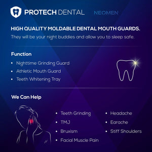 Neomen Mouth Guard - 2 Sizes, Pack of 4 - New Upgraded Anti Grinding Dental Night Guard, Stops Bruxism, Tmj & Eliminates Teeth Clenching, 100% Satisfaction