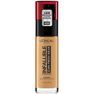 L'Oreal Paris Makeup Infallible Up to 24 Hour Fresh Wear Foundation, Toasted Almond, 1 Ounce