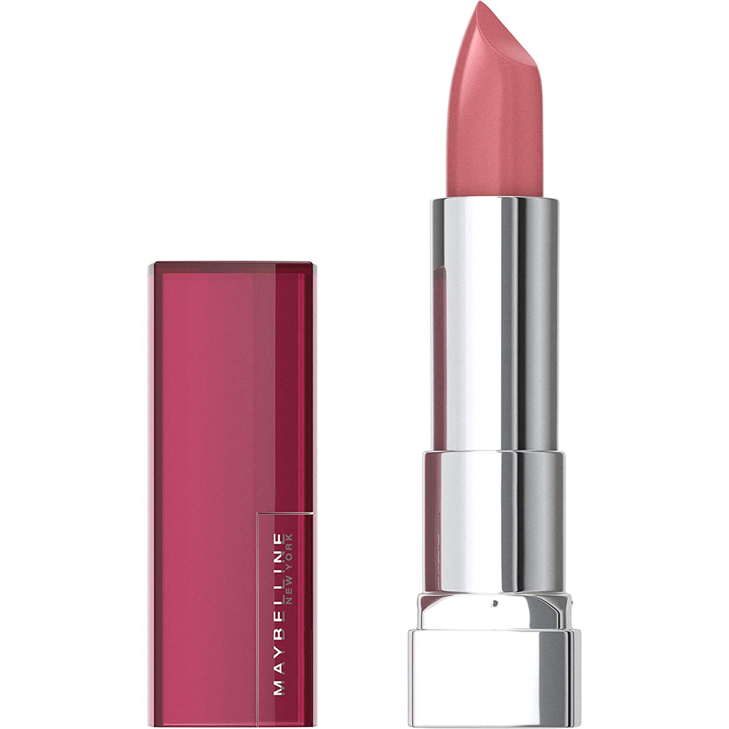 Maybelline Color Sensational Lipstick, Lip Makeup, Cream Finish, Hydrating Lipstick, Nude, Pink, Red, Plum Lip Color, Flush Punch, 0.15 oz; (Packaging May Vary)