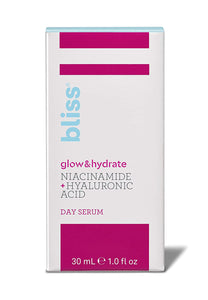 Bliss Glow & Hydrate Day Serum, Replenishing & Hydrating Face Serum with Niacinamide, Hyaluronic Acid & Vitamin E, Vegan & Cruelty-Free, 1 oz