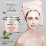 Himalayan Clay Mud Mask for Face and Body by Majestic Pure - Exfoliating and Facial Acne Fighting Mask - Reduces Appearance of Pores, 10 oz