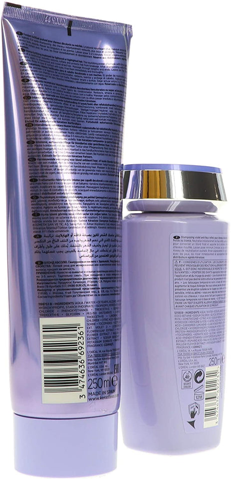 Kerastase Blond Absolu Bain Ultra-Violet & Cicaflash Conditioner 8.5 oz ea