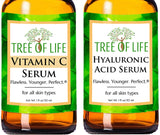 Anti Aging Serums - Vitamin C Serum and Hyaluronic Acid Serum 2-Pack Set (1 of each Anti Wrinkle Serum)
