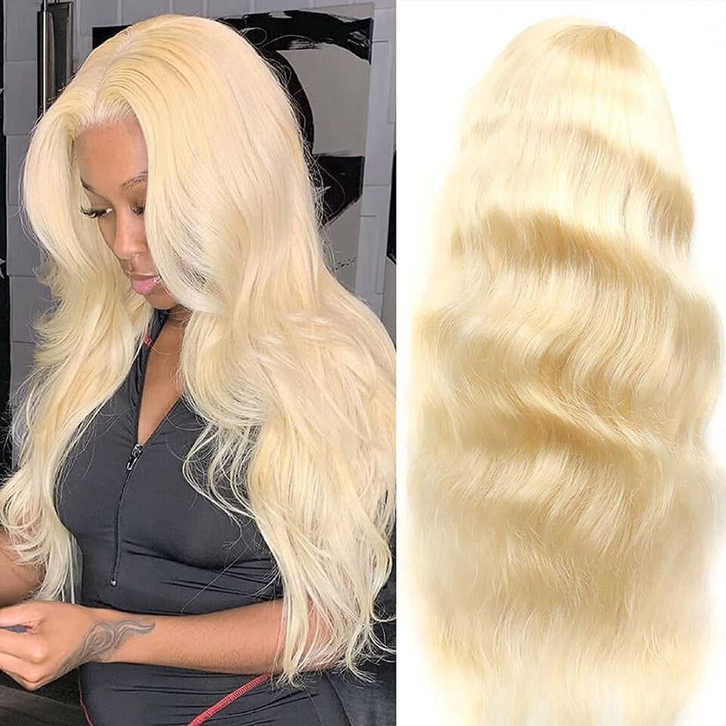 Blonde Lace Front Wigs Human Hair 613 Body Wave Wig 4x4 Lace Closure Human Hair Wigs for Black Women Pre Plucked with Baby Hair 150% Density Brazilian Virgin Hair (20 Inch, 613 Human Hair Wigs)