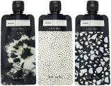Kitsch Ultimate Travel Bottles Set, Travel Containers, Carry on, TSA approved - 3pcs (Black & Ivory)