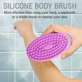 Avilana Exfoliating Silicone Body Scrubber Easy to Clean, Lathers Well, Long Lasting, And More Hygienic Than Traditional Loofah (Gray)