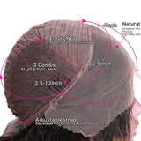 UNice Ombre Highlight Lace Front Human Hair Wig Brown Blonde Mixed Color, Brazilian Remy Straight Hair 13x4 Lace Frontal Wig Pre Plucked with Baby Hair for Women 150% Density (20inch)