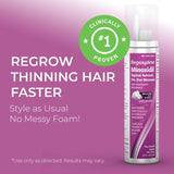 Regoxidine Women's 5% Minoxidil Foam (4-Month Supply) Helps Restore Top of Scalp Hair Loss and Support Hair Regrowth with Unscented Topical Aerosol Treatment for Thinning Hair