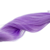 SWACC 12 Pcs Curly Wavy One Color Party Highlights Clip on in Hair Extensions Colored Hair Streak Synthetic Hairpieces (Lilac Purple)