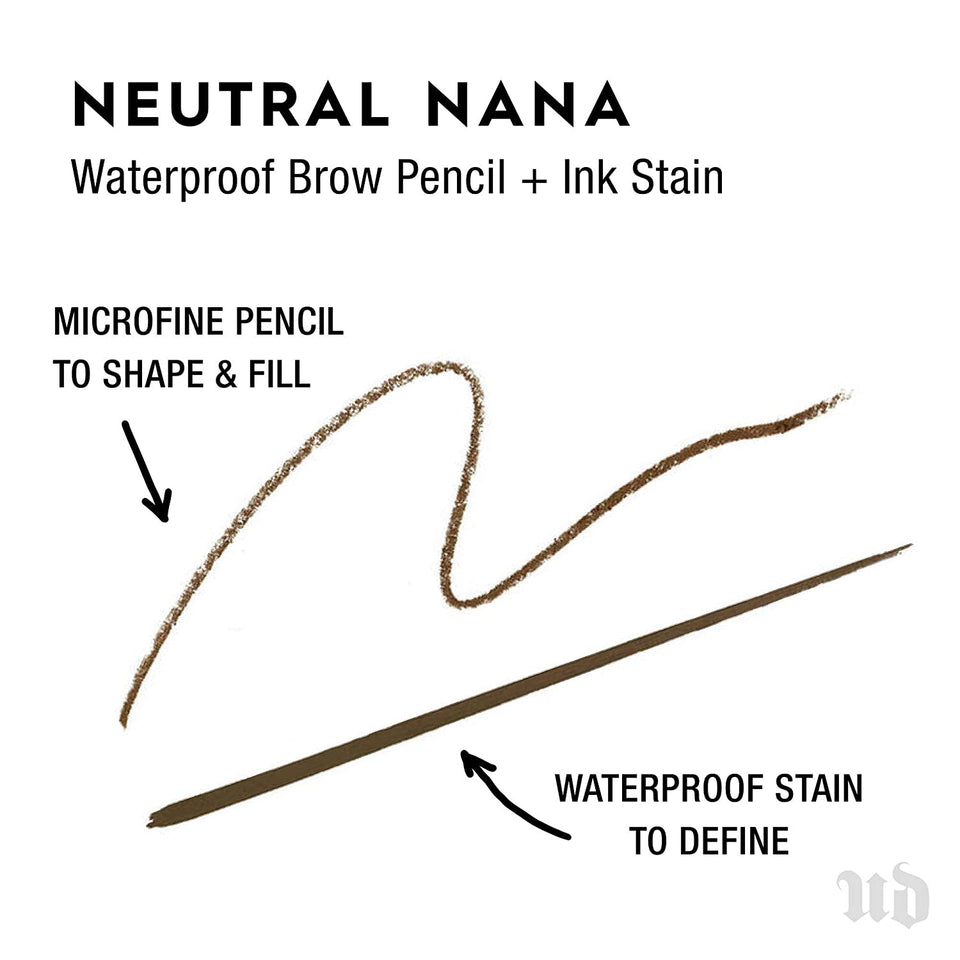 Urban Decay Brow Blade, Neutral Nana - Waterproof Eyebrow Pencil & Ink Stain - Brow Tint with the Precision & Definition of Microblading