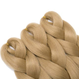 24 Inch Ombre Jumbo Braiding Hair Extensions Jumbo Braid Hair Ombre Long Jumbo Braids For Box Twist Braid Crochet Hair High Temperature Fiber 3 Tone Colored (3 Bundles, Ash Blonde)