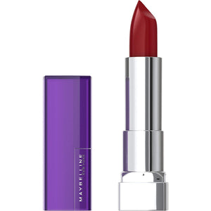Maybelline Color Sensational Lipstick, Lip Makeup, Cream Finish, Hydrating Lipstick, Nude, Pink, Red, Plum Lip Color, Plum Rule, 0.15 oz; (Packaging May Vary)