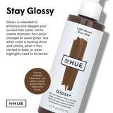 dpHUE Gloss+ - Light Brown, 6.5 oz - Color-Boosting Semi-Permanent Hair Dye & Deep Conditioner - Enhance & Deepen Natural or Color-Treated Hair - Gluten-Free, Vegan