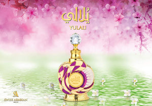 YULALI Perfume Oil for Women 15mL | Uplifting with sultry Tangerine, Apple and Nectarine, Gardenia, Ylang, Sandalwood, Musk, Patchouli and Amber | Alcohol Free Attar | Exotic by Swiss Arabian Oud
