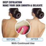 EvridWear Exfoliating Back Scrubber with Handles Two Sides for Body Shower Deep Cleans Skin Massages Invigorating Blood Circulation Men Women One Size (Back Scrubber Pink)