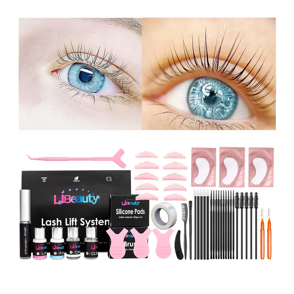 Lash Lift Kit Professional, Brow Lamination At Home, 5 Minutes Eyelash Perm With Strong Glue, KERATIN Perming With Strong Glue All In 1, Be Eye Voluminous 8 Week More Than 8 Applications