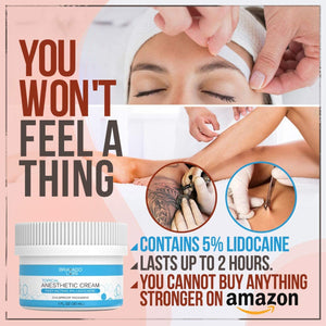Premium Numbing Cream -for Face, Laser Hair Removal, Waxing, Microblading, Microneedling, or Ink - 5% Lidocaine Topical Pain Treatment - Maximum Strength (1oz)