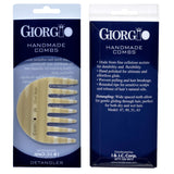 Giorgio G28 Small Travel Purse Hair Detangling Comb, Wide Teeth Pocket Comb for Thick Curly Wavy Hair. Hair Detangler Comb For Wet and Dry Everyday Care. Handmade of Cellulose, Saw-Cut Hand Polished
