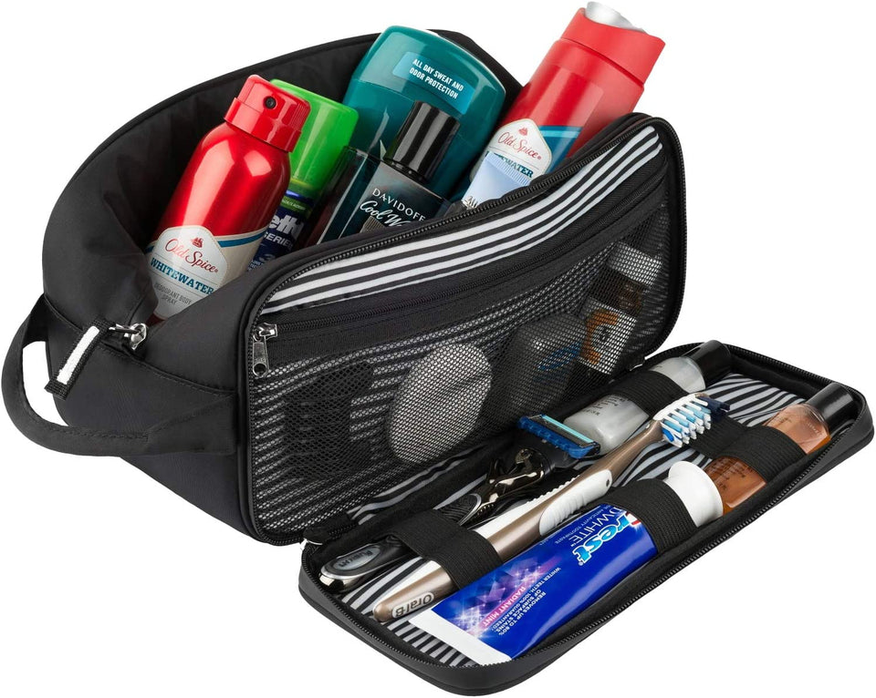 Toiletry Bag Dopp Kit for Men - Nylon Travel Toiletry Bag Waterproof Shower Cosmetic Organizer for Women Men - Travel Kit Shaving Bag for Men