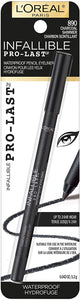 L'Oreal Paris Makeup Infallible Pro-last Pencil Eyeliner, Waterproof & Smudge-resistant, Glides On Easily To Create Any Look, Black shimmer, 0.042 Ounce