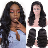 Wingirl Lace Front Human Hair Wigs for Women Pre Plucked Hairline 220% Denisty Brazilian Body Wave Lace Front Wigs with Baby Hair Natural Color(22inch wigs, 220% Denisty)