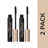 L'Oreal Paris Voluminous Original Washable Bold Eye Volume Building Mascara, Builds eye lashes up to 5X natural thickness, Smudge Free, Clump Free, Carbon Black, 2 count