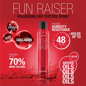 SexyHair Big Fun Raiser Volumizing Dry Texture Spray, 8.5 oz