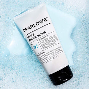 MARLOWE. No. 123 Men's Facial Moisturizer and No. 122 Men's Facial Scrub Skincare Pack | Exfoliating Face Wash and Lightweight Daily Face Cream | Suitable for Dry and Oily Skin | Natural Ingredients