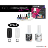 Mia Secret Professional Nail System Gelux Nail Polish Kit - (BLACK + WHITE)
