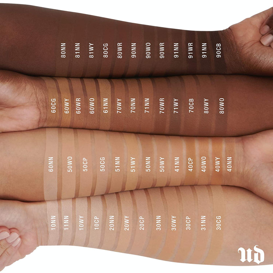 Urban Decay Stay Naked Weightless Liquid Foundation, 40NN - Buildable Coverage with No Caking - Matte Finish Lasts Up To 24 Hours - Waterproof & Sweatproof - 1.0 oz
