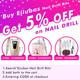 Ejiubas Nail Drill Bits 10Pcs 3/32"(2.35mm) Diamond Drill Bit Set for Nails Professional Cuticle Drill Bit Efile Nail Bit for Acrylic Gel Nails, Manicure Pedicure Shapen Remove Tools, Home Salon Use