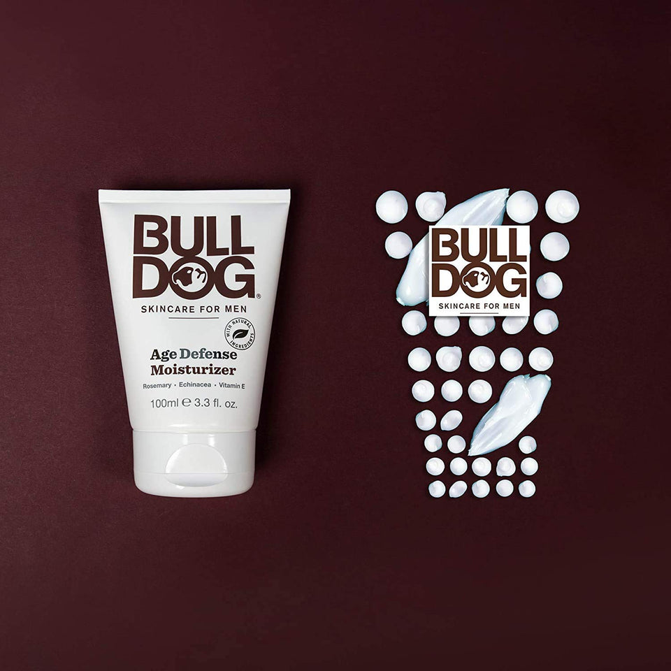 Bulldog Mens Skincare and Grooming Age Defense Moisturizer, 3.3 Ounce - Pack of 2