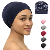 Satin Bonnet Lined Sleeping Beanie Hat Bamboo Headwear Frizzy Natural Hair Nurse Cap for Women and Men
