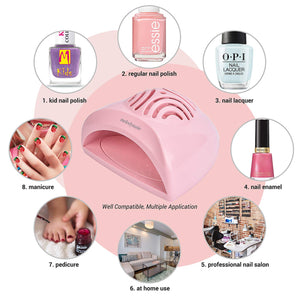 MelodySusie Portable Kids Nail Dryer, Mini Nail Fan Quick Dry for Regular Nail Polish, Safe for Hands, Skin, Children's Gift, Great Gift for Girls.