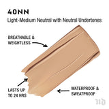 Urban Decay Stay Naked Weightless Liquid Foundation, 40NN - Buildable Coverage with No Caking - Matte Finish Lasts Up To 24 Hours - Waterproof & Sweatproof - 1.0 oz