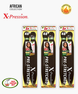 MULTI PACK DEALS! Sensationnel Synthetic Hair Braids XPRESSION 2X Pre-Stretched Braid 48" (3-Pack, SM1B/30)