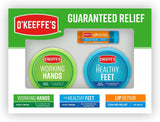 O'Keeffe's Giftbox including Cooling Relief Lip Repair Stick, Working Hands Jar and Healthy Feet Jar, 2 ounce