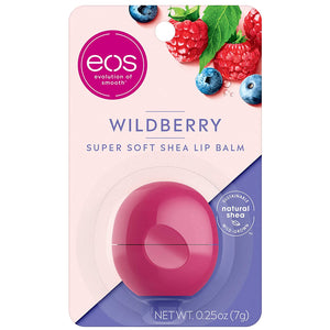 eos Super Soft Shea Lip Balm - Wildberry, 24 Hour Hydration, Lip Care to Moisturize Dry Lips, Gluten Free, 0.25 oz (Newer Version)