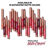 L'Oreal Paris Infallible Matte Lip Crayon, Strawberry Glaze (Packaging May Vary)