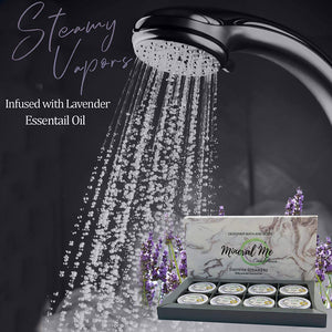 Shower Bombs Gift Set- 8 Aromatherapy Shower Steamer Vapor Tablets with Lavender Essential Oil for Vaporizing Spa Shower. Bath Bombs for Shower, Shower Melts - Stress Relief Gift for Men and Women