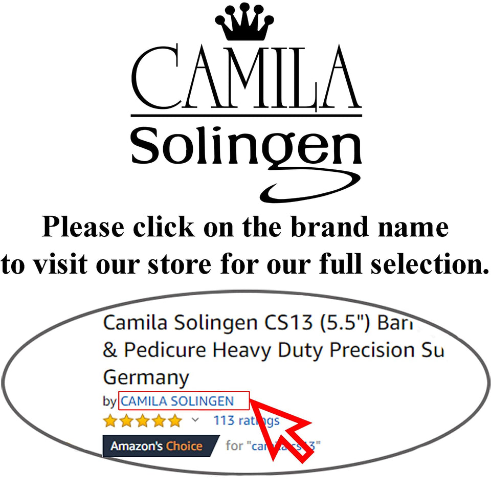 Camila Solingen CS18 Professional Sapphire Metal Nail File Pointed for Fingernail and Toenail Care. Double Sided Coarse Fine for Manicure and Pedicure. Stainless Steel from Solingen Germany (7" 2Pack)
