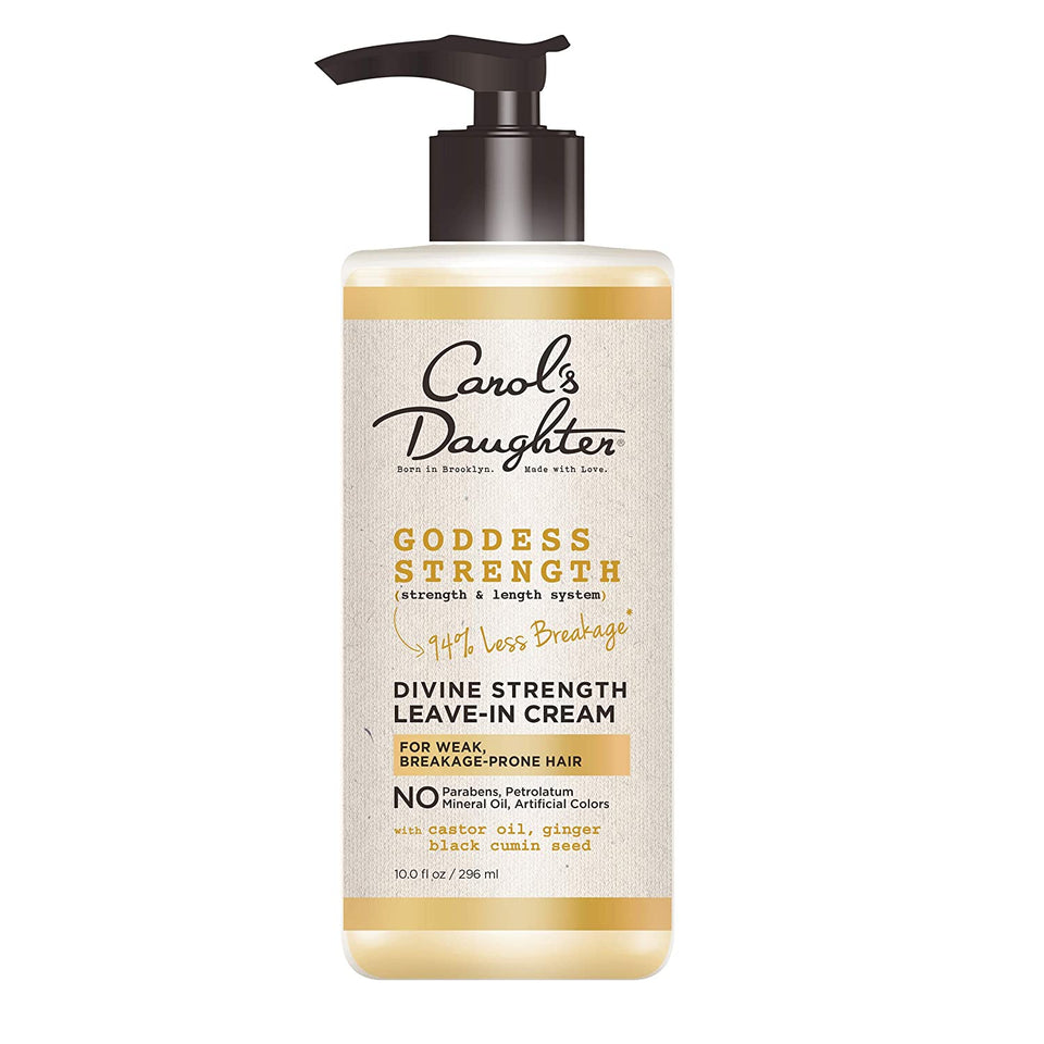 Leave In Conditioner with Castor Oil, Black Seed Oil and Ginger | for Weak, Breakage Prone Hair | Goddess Strength by Carol's Daughter | Paraben Free | 10.1 Fluid Ounces
