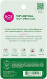 eos USDA Organic Apricot Lip Balm Care to Nourish Dry Lips, 100% Natural and Gluten Free, Long Lasting Hydration, 0.25 Oz
